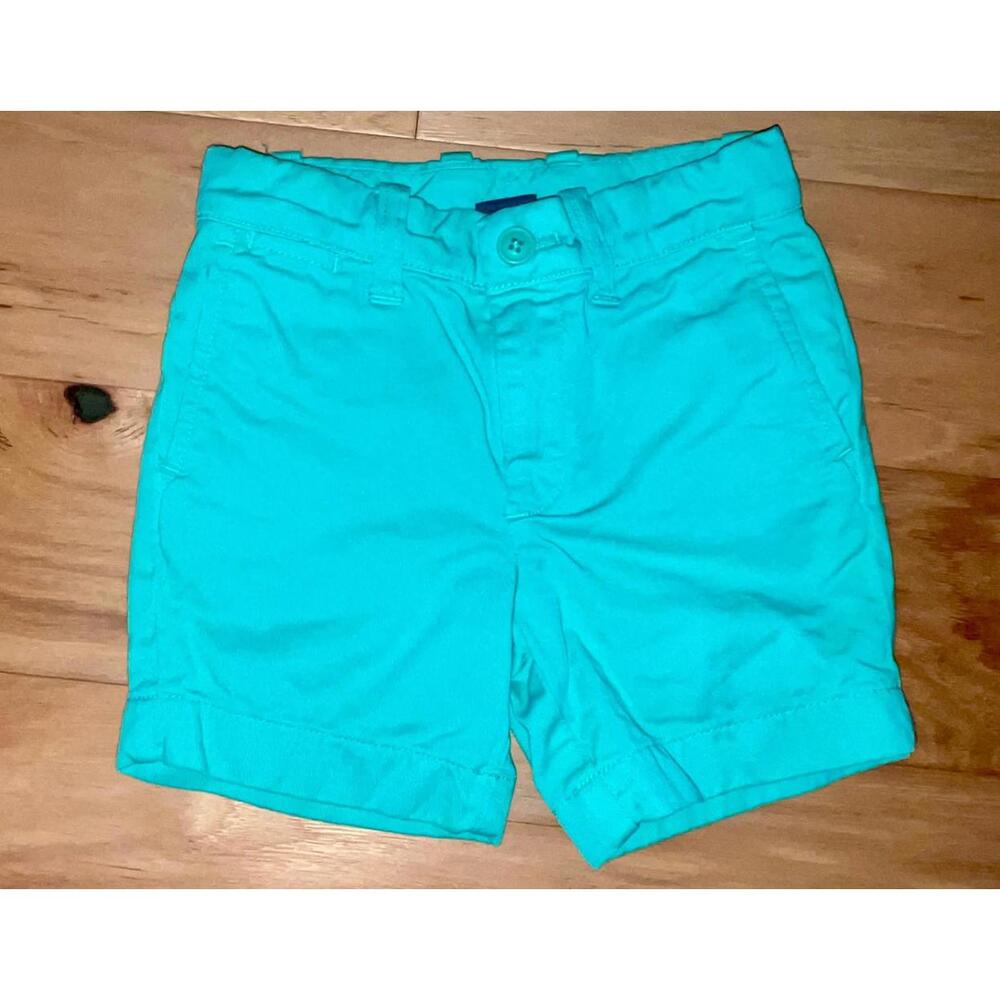 CREWCUTS BOYS GREEN CHINO SHORTS SIZE 2T EXCELLENT COND LD7
